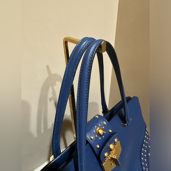 Prada Studded Saffiano Turn Lock Tote - Picture 4 of 16
